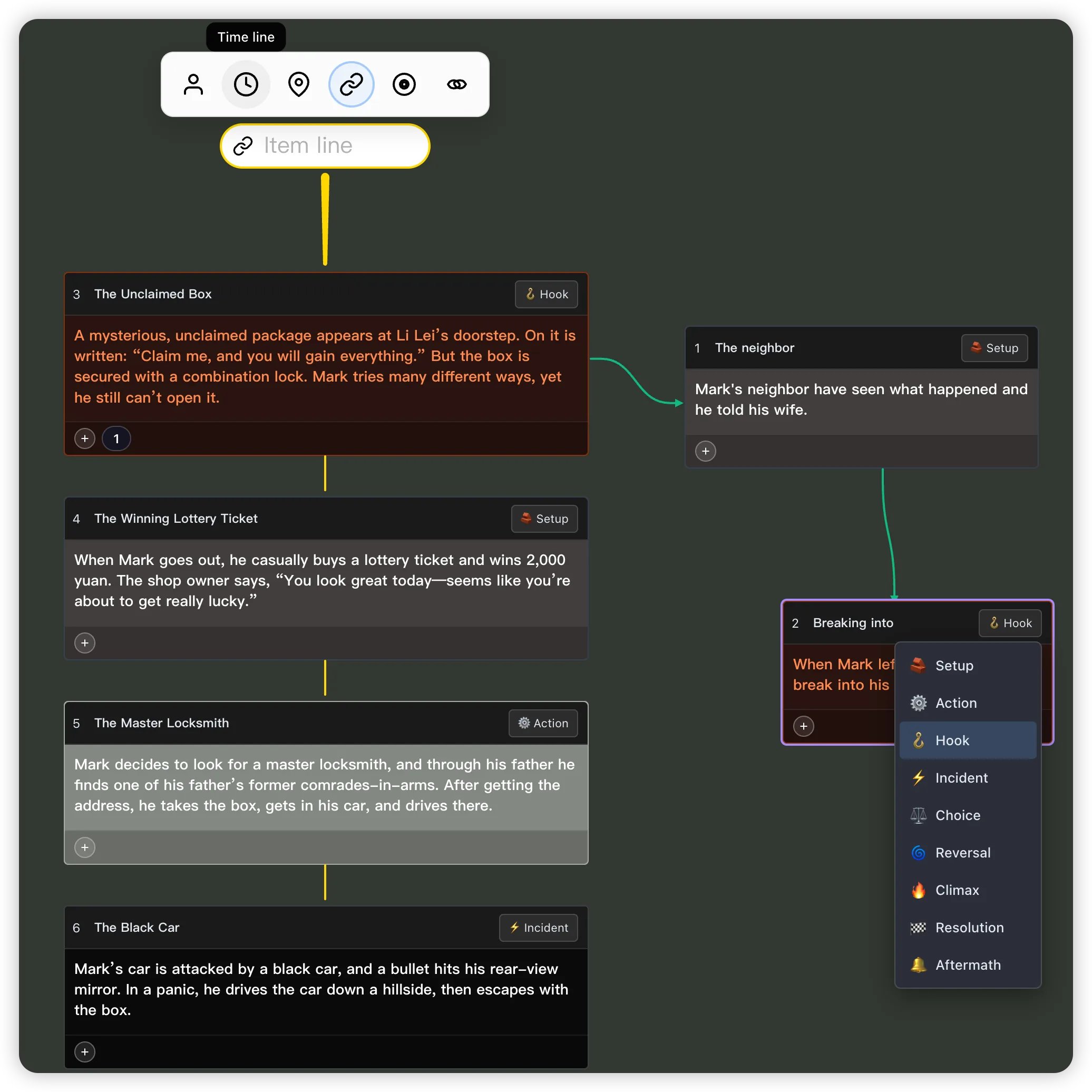SIGFATI storyboard interface
